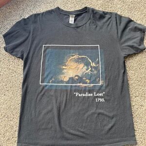 Gildan Men's Black and Grey T-shirt